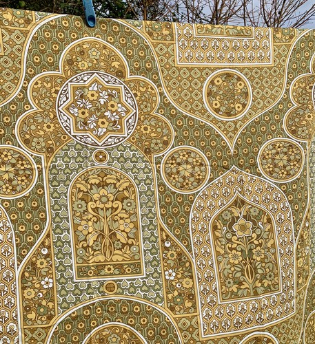 Retro yellow mustard - yellow, floral