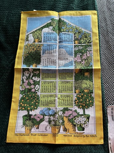 Vintage pat albeck tea towel - tea,