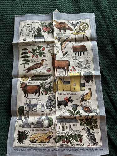 Vintage pat albeck tea - vintage, towel